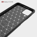 Samsung A12 Carbon Fibre TPU Case Slim Shockproof Cover Navy