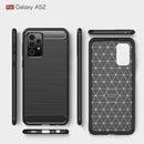 Samsung A52 Carbon Fibre TPU Case Slim Shockproof Cover Navy