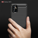 Samsung M51 Carbon Fibre TPU Case Slim Shockproof Cover Red