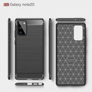 Samsung Note20 Carbon Fibre TPU Case Slim Shockproof Cover Black