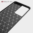 Samsung S21Ultra-5G Carbon Fibre TPU Case Slim Shockproof Cover Red