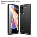 Xiaomi Redmi Note 11 Pro Carbon Fibre TPU Case Slim Shockproof Cover Black