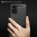 Xiaomi Redmi Note 11 Pro Carbon Fibre TPU Case Slim Shockproof Cover Black