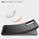 Xiaomi Redmi Note 11 Pro Carbon Fibre TPU Case Slim Shockproof Cover Black