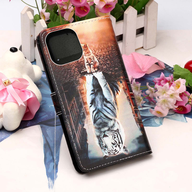 iPhone 13 Mini Case Designer PU (Cat&Tiger)