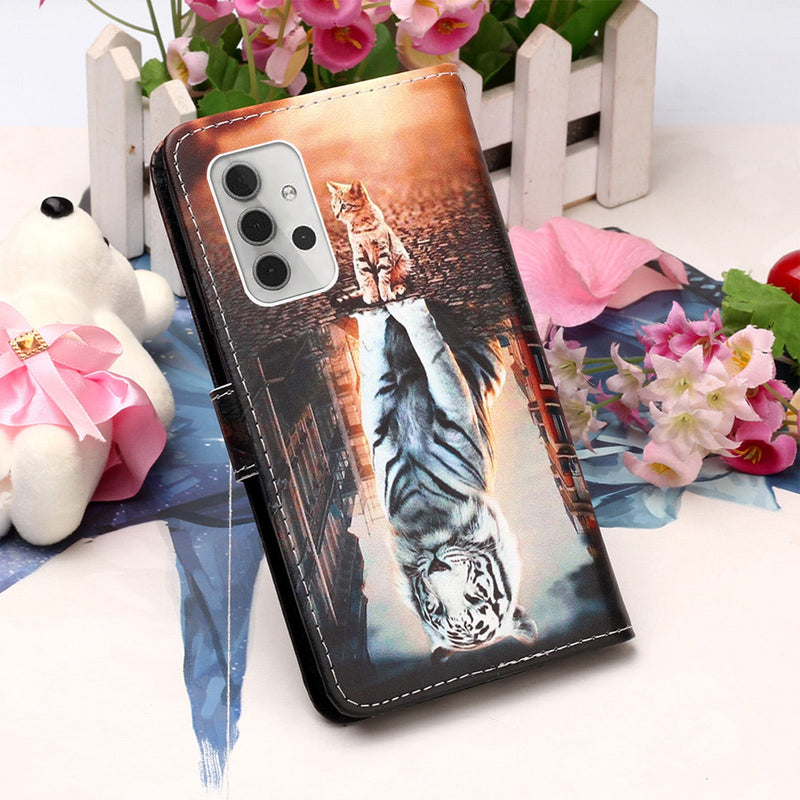 Samsung A32 5G Case Designer PU (Cat&Tiger)