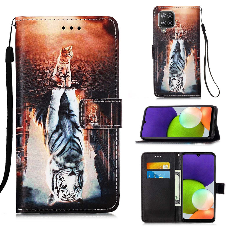 Samsung A22 4G Case Designer PU (Cat&Tiger)