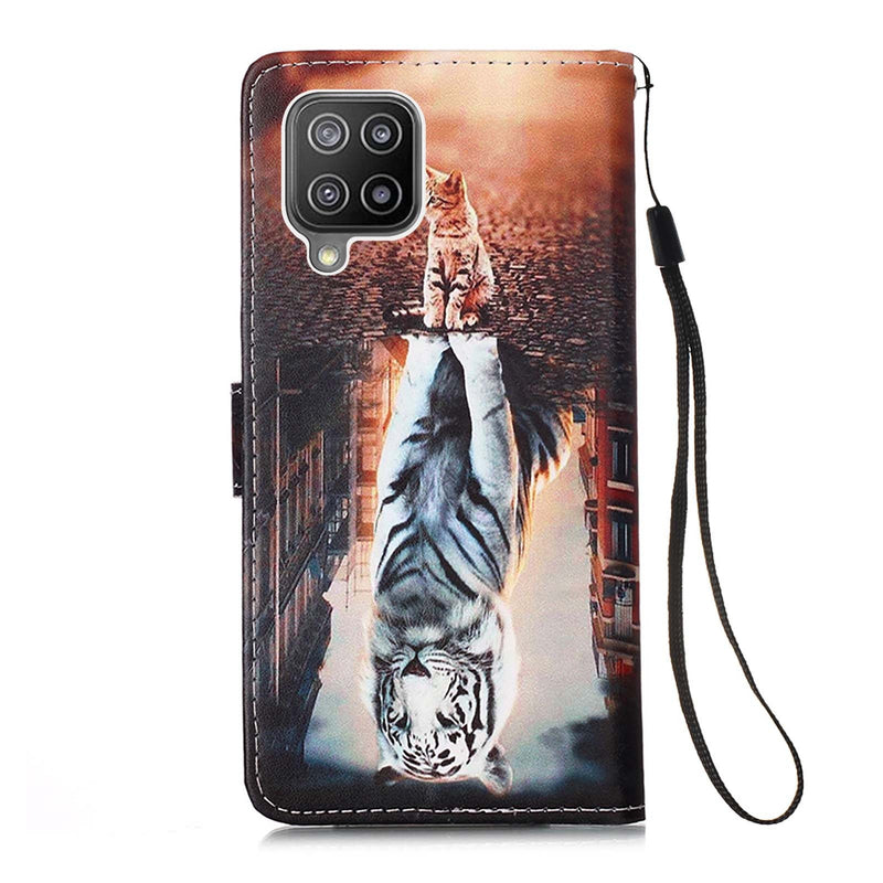 Samsung M32 Case Designer PU (Cat&Tiger)