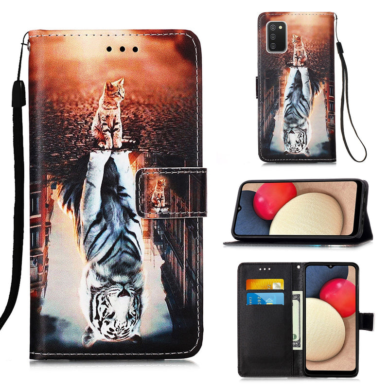 Samsung A02S Case Designer PU (Cat&Tiger)