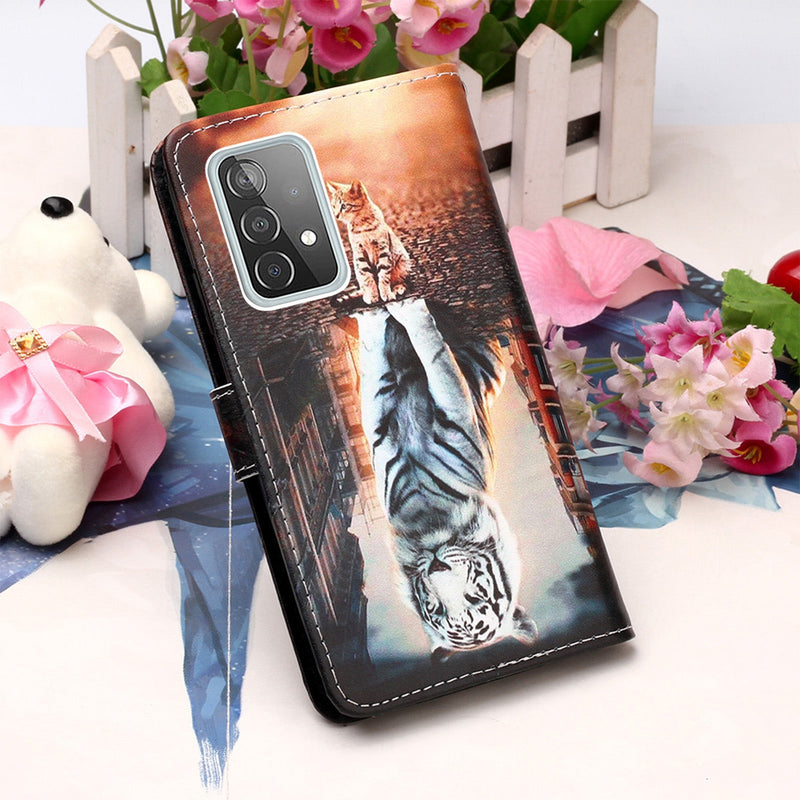Samsung A32 4G Case Designer PU (Cat&Tiger)