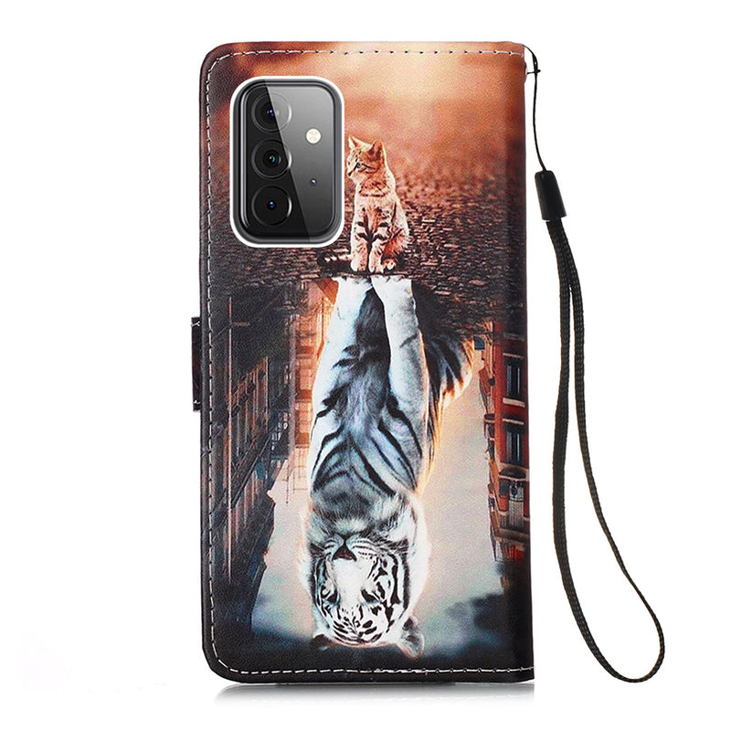 Samsung A72 Case Designer PU (Cat&Tiger)