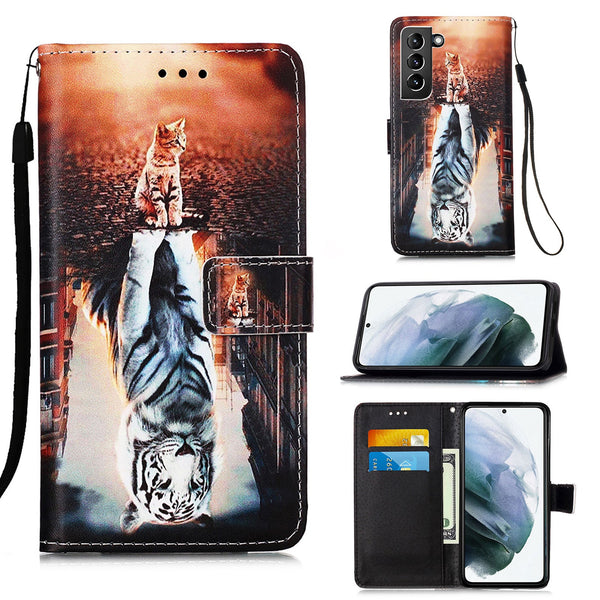 Samsung S21 Plus Case Designer PU (Cat&Tiger)