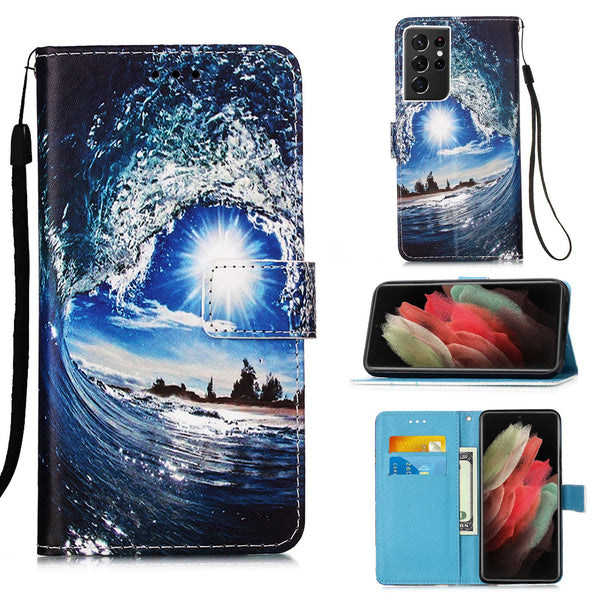 Samsung S21 Ultra Case Designer PU (SeaWave)