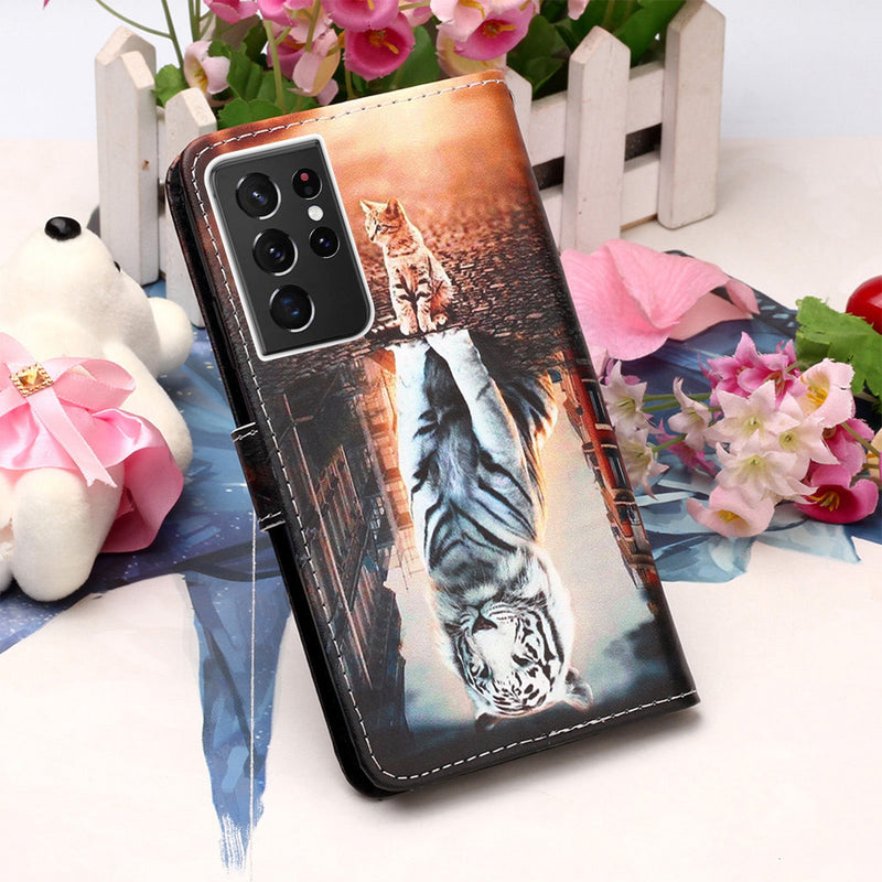 Samsung S21 Ultra Case Designer PU (Cat&Tiger)