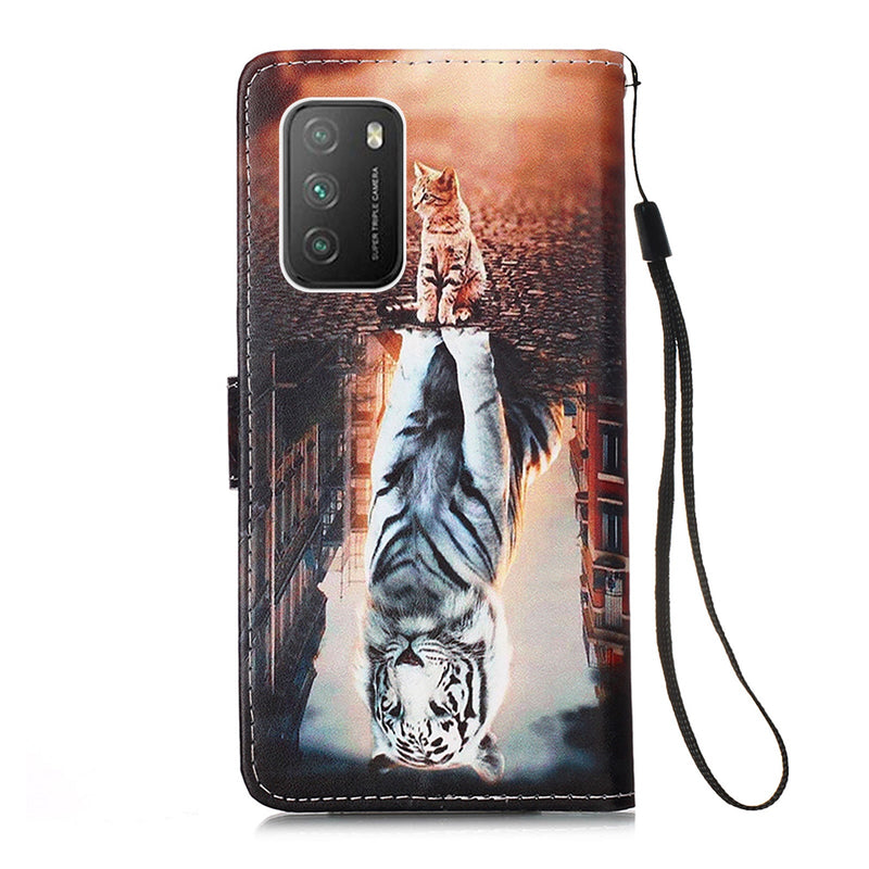 Xiaomi Redmi 9T Case Designer PU (Cat&Tiger)