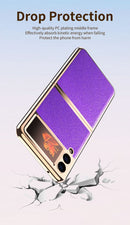 Samsung Galaxy Z Flip3 5G Electroplating Cross Case (Red)