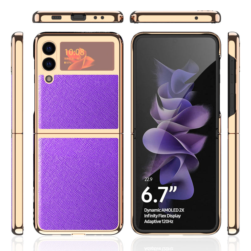 Samsung Galaxy Z Flip3 5G Electroplating Cross Case (Purple)