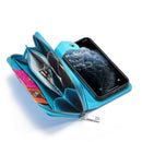iPhone 13 Mini Case Zipper Wallet (LightBlue)