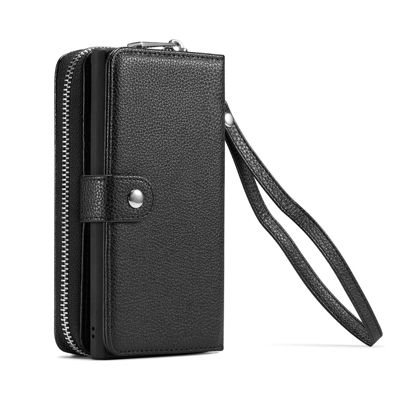 Samsung Note 10 Case Zipper Wallet (Black)