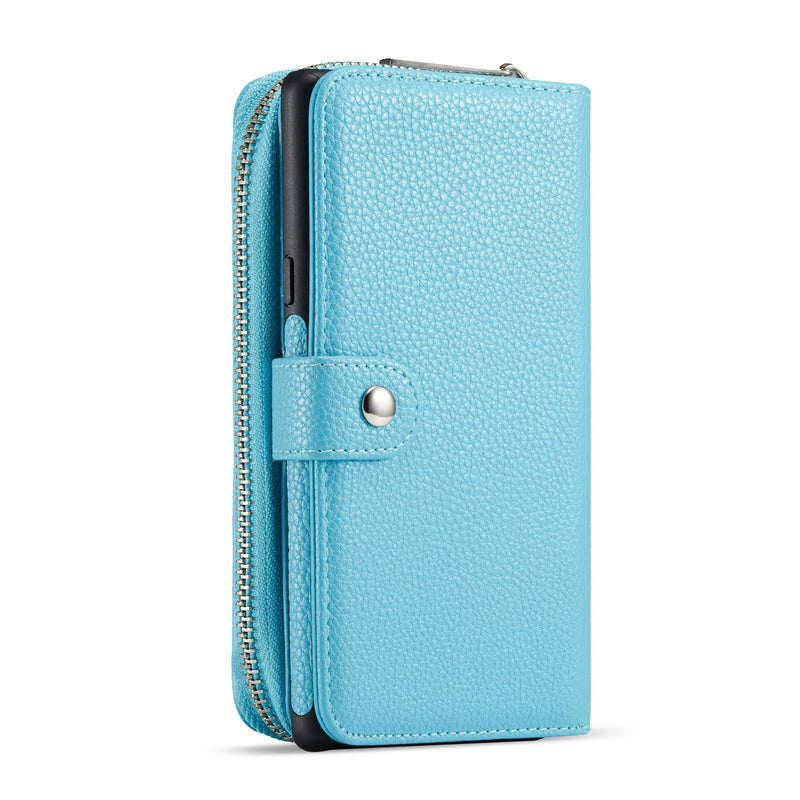 Samsung Note 9 Case Zipper Wallet (LightBlue)