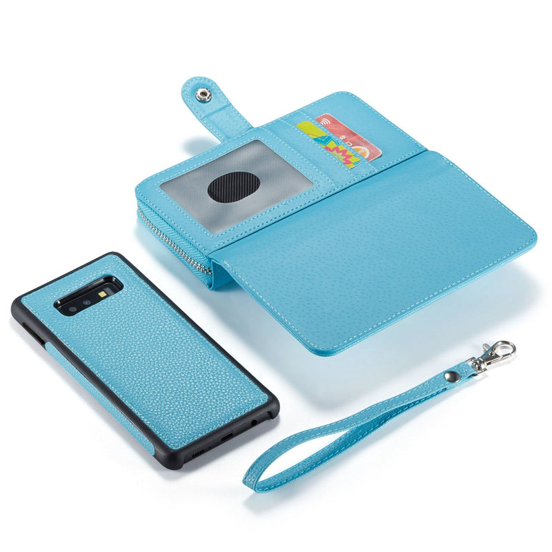 Samsung S10E Case Zipper Wallet (LightBlue)