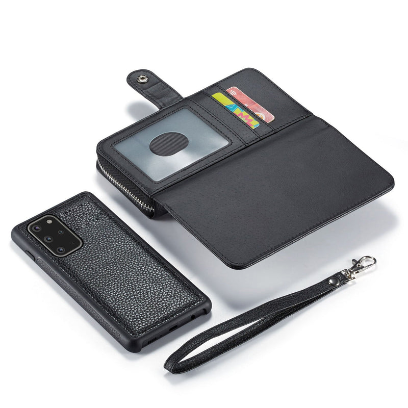 Samsung S20 Case Zipper Wallet (Black)
