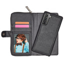 Samsung S21 Plus Case Zipper Wallet (Black)