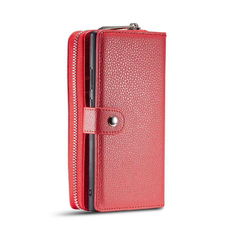 Samsung S21 Plus Case Zipper Wallet (Red)