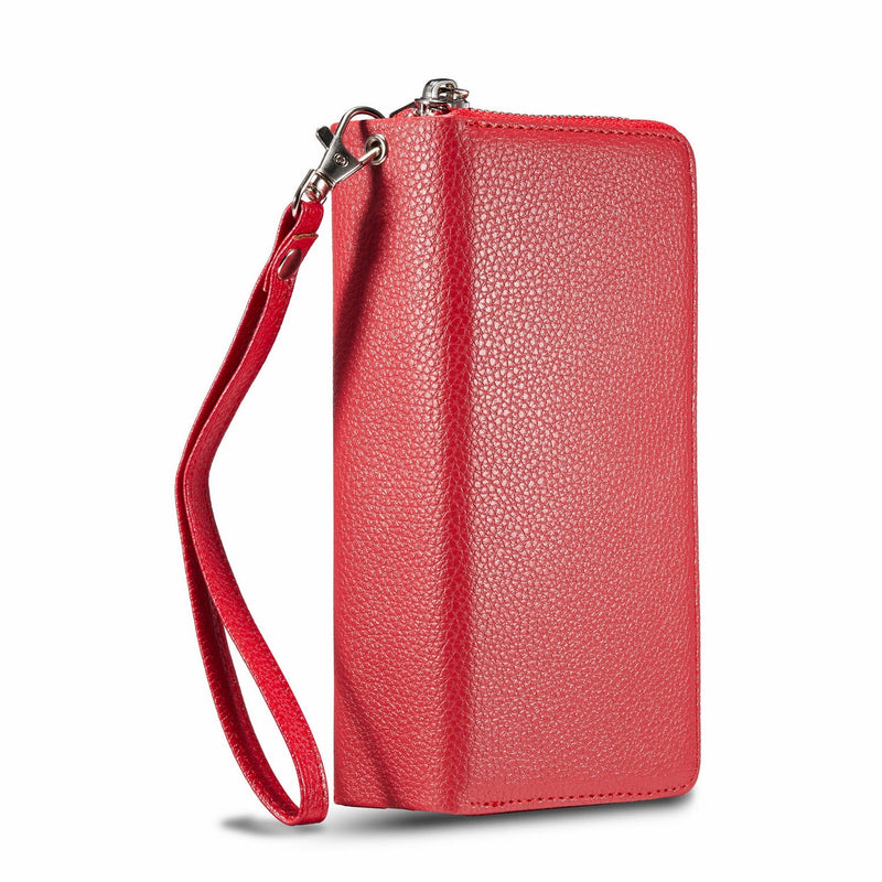 Samsung S21 Plus Case Zipper Wallet (Red)