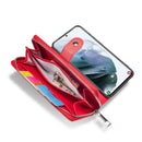 Samsung S21 Case Zipper Wallet (Red)