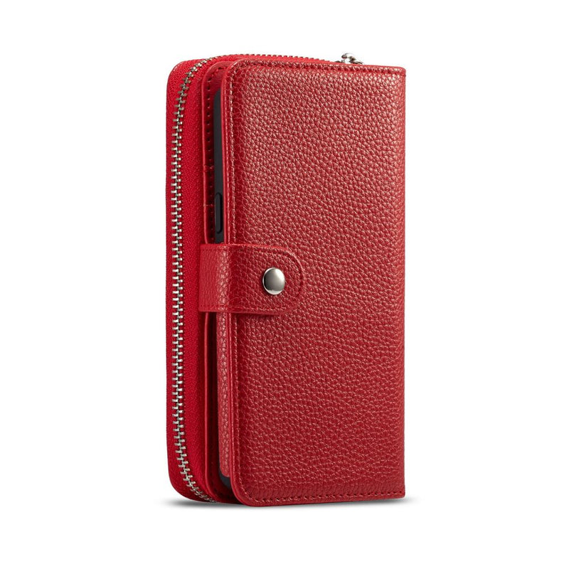 Samsung S9 Case Zipper Wallet (Red)