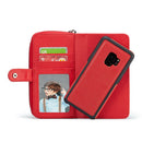 Samsung S9 Case Zipper Wallet (Red)