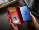 Samsung S9 Case Zipper Wallet (Red)