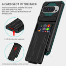 Google Pixel 9Pro Heavy Duty Kickstand Card Holder Case Shockproof Teal