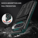 Google Pixel 9Pro Heavy Duty Kickstand Card Holder Case Shockproof Teal