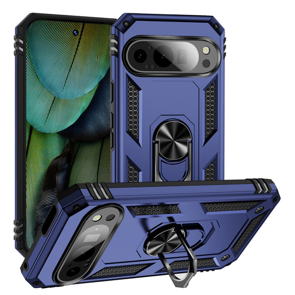 Google Pixel 9 Pro Military Armour Ring Case [Navy]