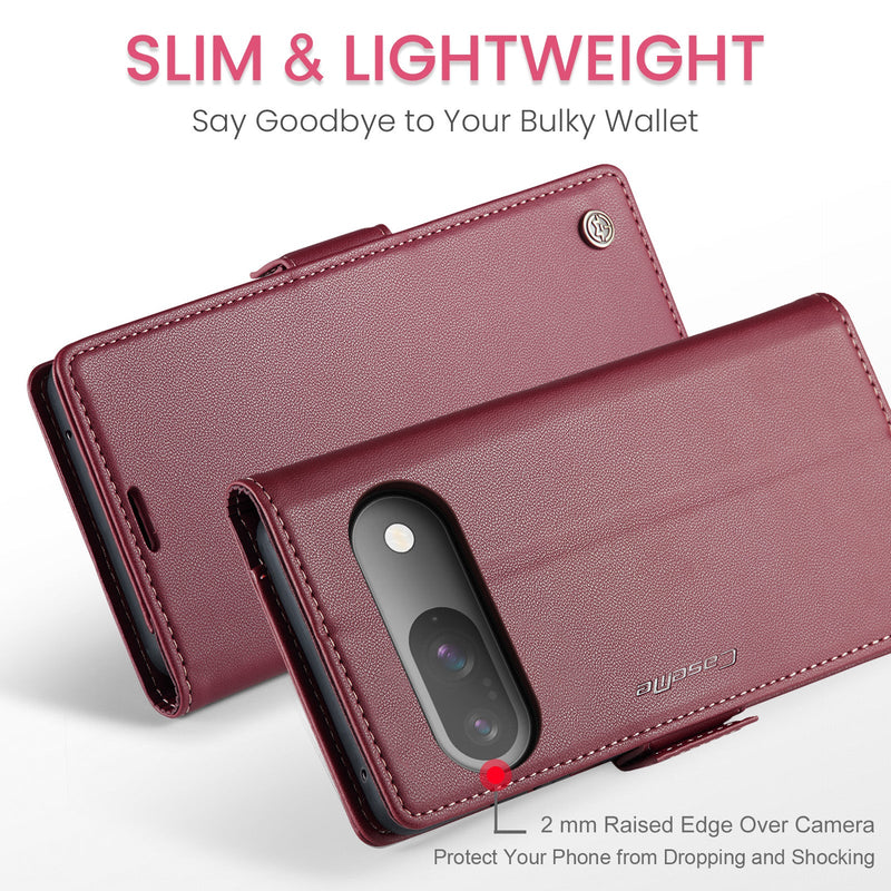 Google Pixel 9 Pro CaseMe Retro Wallet Case [Maroon]