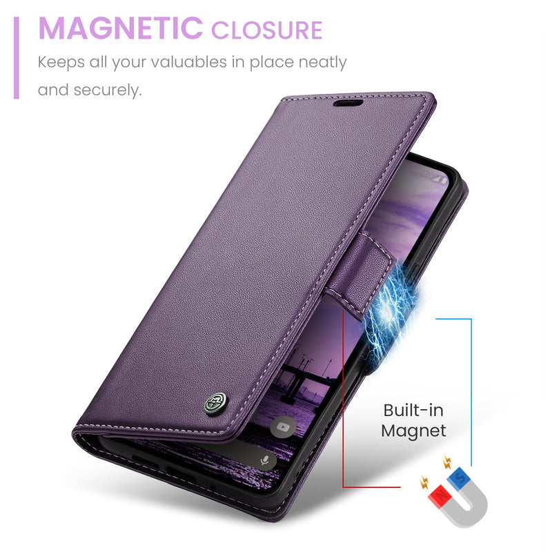 Google Pixel 9 Pro CaseMe Retro Wallet Case [Purple]