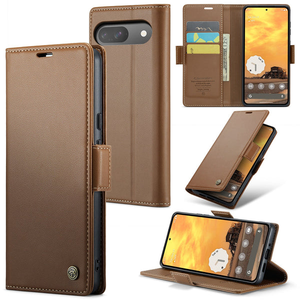 Google Pixel 9 Pro CaseMe Retro Wallet Case [Brown]