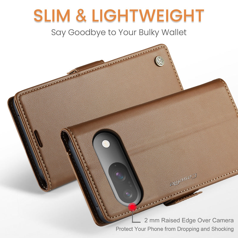 Google Pixel 9 Pro CaseMe Retro Wallet Case [Brown]