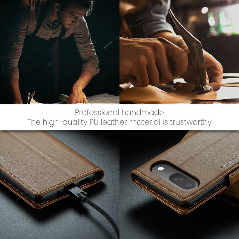 Google Pixel 9 Pro CaseMe Retro Wallet Case [Brown]