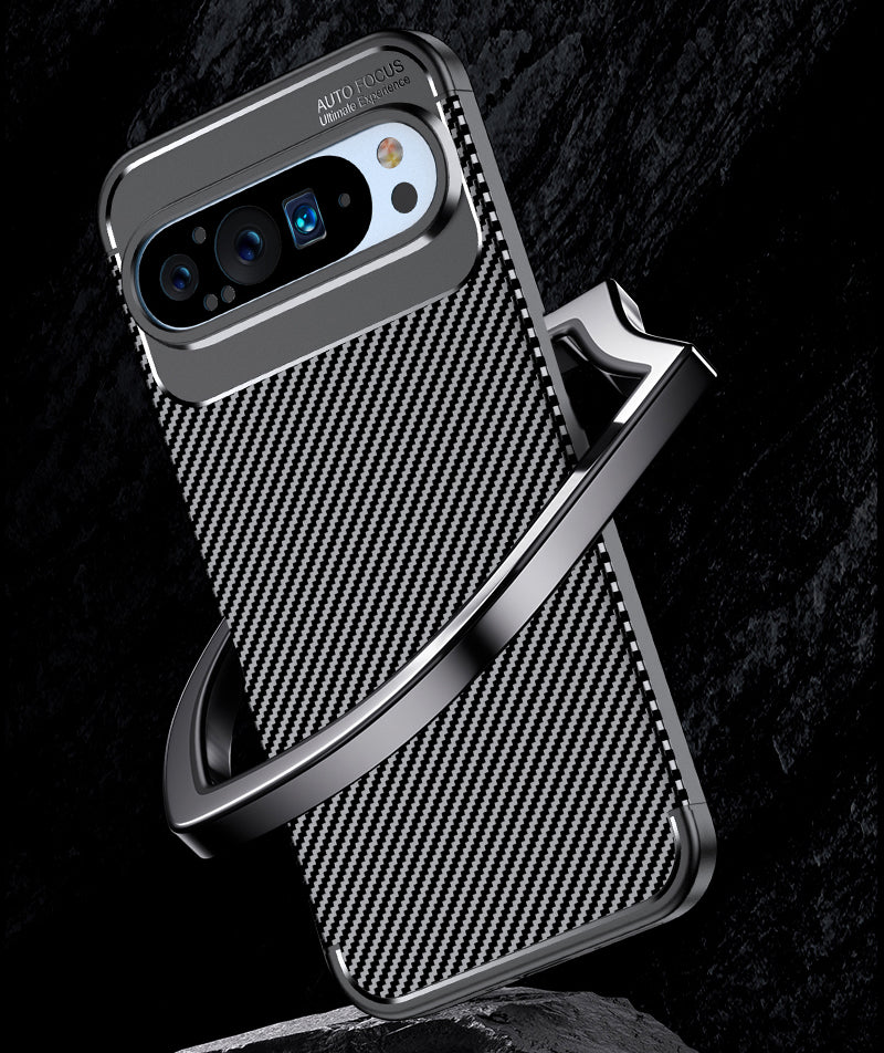 Google Pixel 9 Pro Carbon Fibre Back Case [Black]