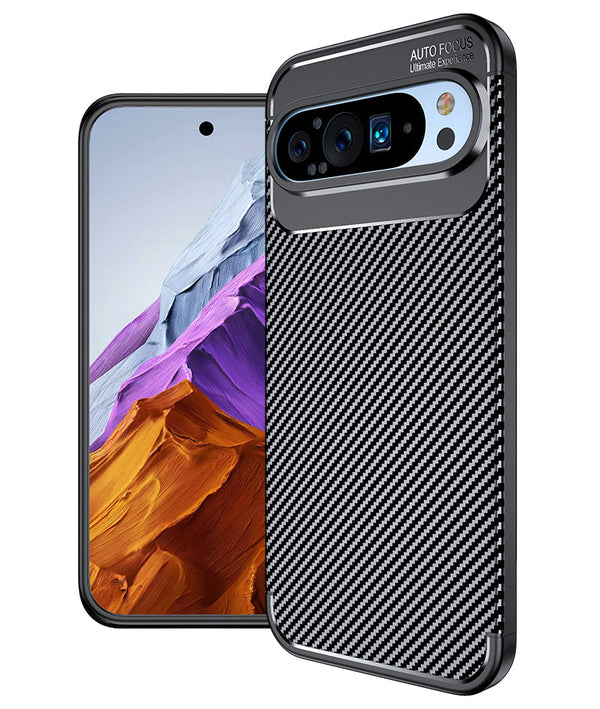 Google Pixel 9 Pro Carbon Fibre Back Case [Black]
