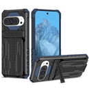 Google Pixel 9 Pro XL Heavy Duty Kickstand Card Holder Case Shockproof Navy