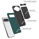 Google Pixel 9 Pro XL Heavy Duty Kickstand Card Holder Case Shockproof Teal