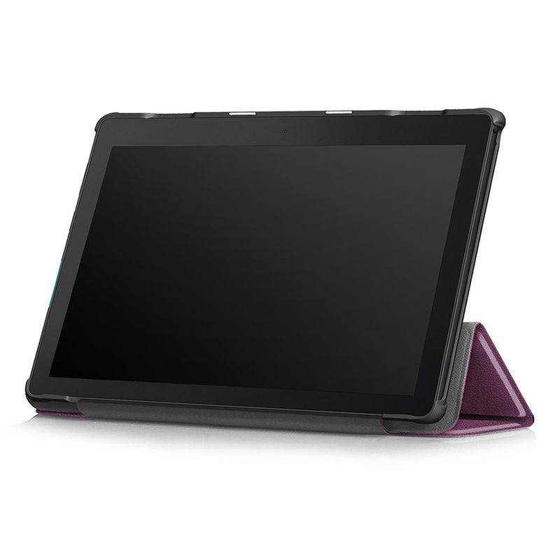 Lenovo Tab E10 TB-X104F Tri-Fold PU Case [Purple]