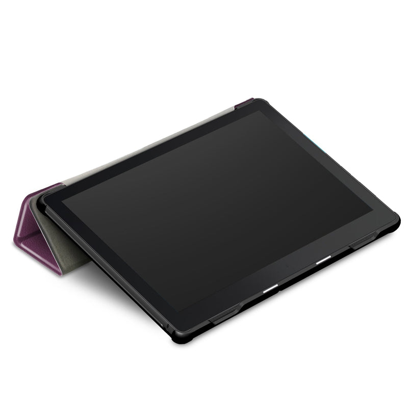 Lenovo Tab E10 TB-X104F Tri-Fold PU Case [Purple]