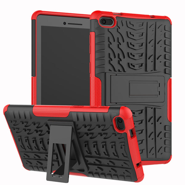 Lenovo Tab E7 TB-7104 Heavy Duty Rugged Case [Red]