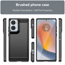 Motorola Moto Edge 50 Fusion Carbon Fibre Brushed Case (Black)