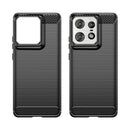 Motorola Moto Edge 50 Pro Carbon Fibre Brushed Case (Black)